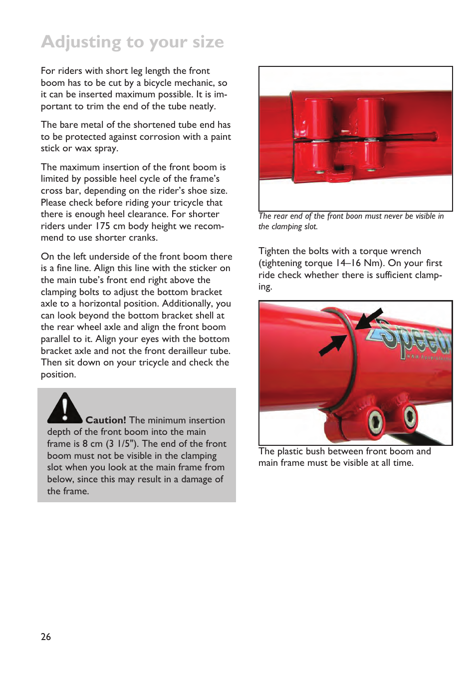 Adjusting to your size | HP Velotechnik trikes User Manual | Page 30 / 104