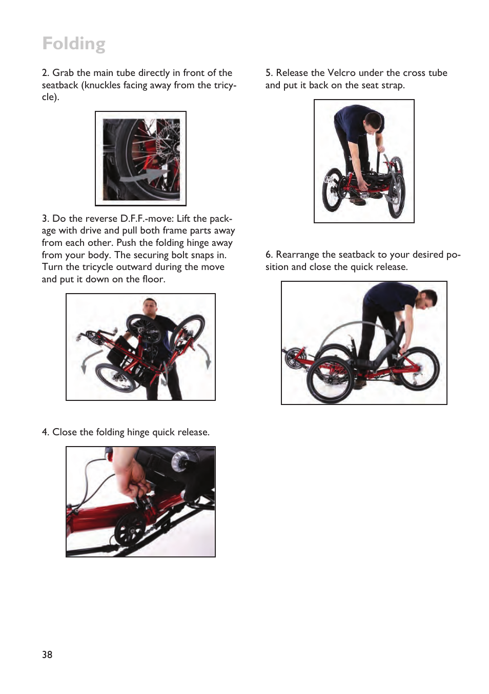 Folding | HP Velotechnik trikes User Manual | Page 42 / 104
