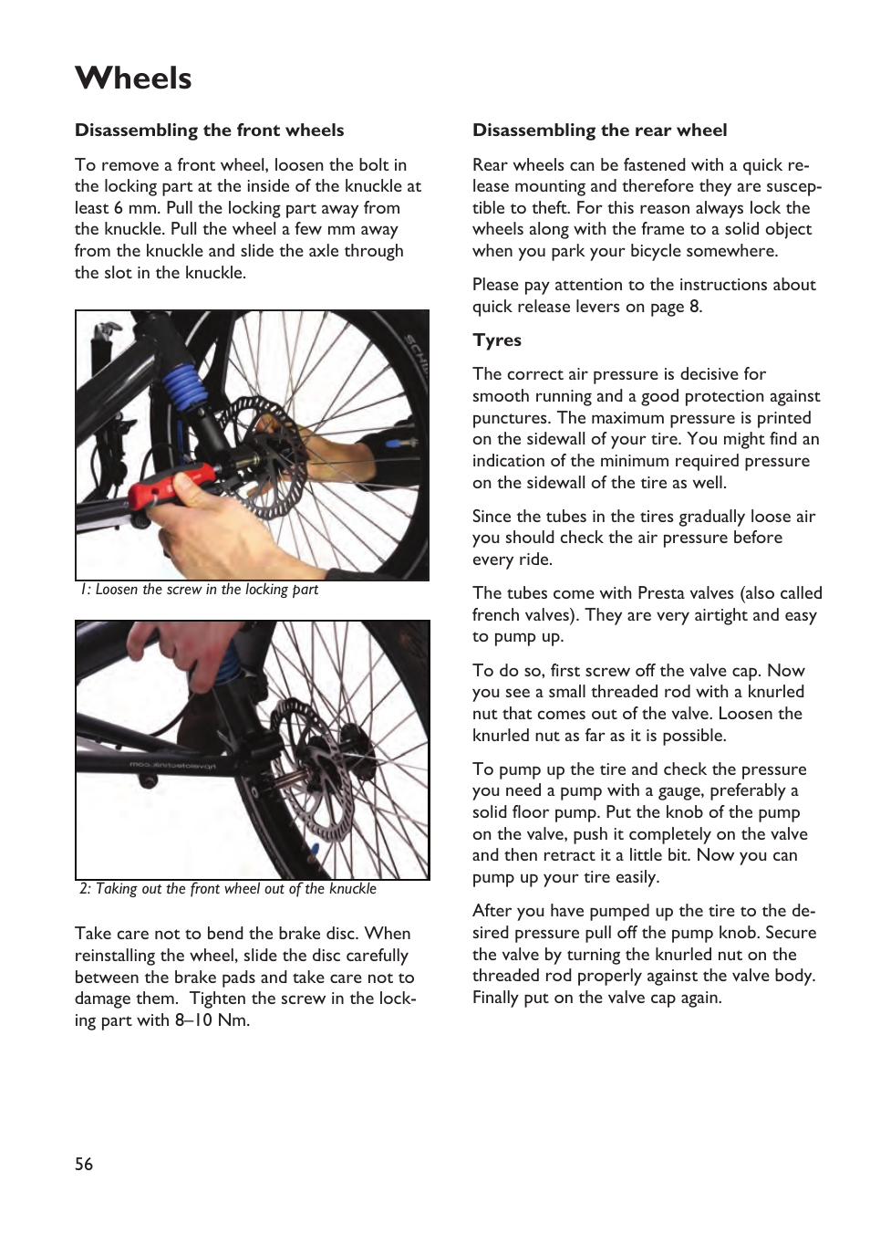 Wheels | HP Velotechnik trikes User Manual | Page 60 / 104