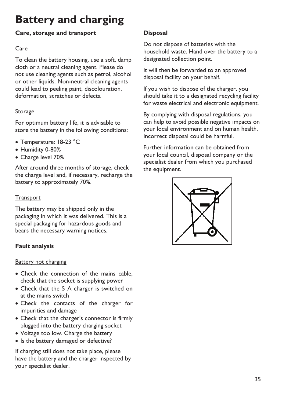 Battery and charging | HP Velotechnik Go SwissDrive system for HP Velotechnik User Manual | Page 37 / 40