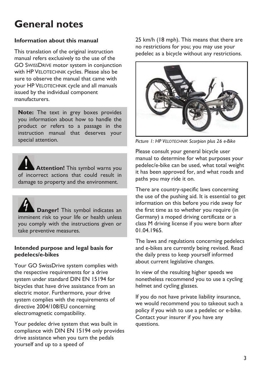 HP Velotechnik Go SwissDrive system for HP Velotechnik User Manual | Page 5 / 40