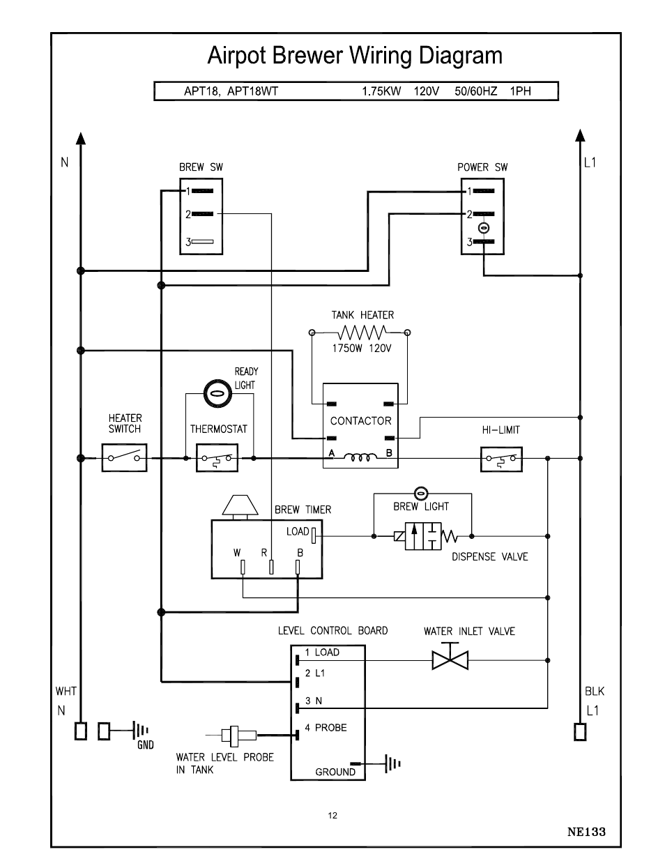 Cecilware APT18 User Manual | Page 12 / 13