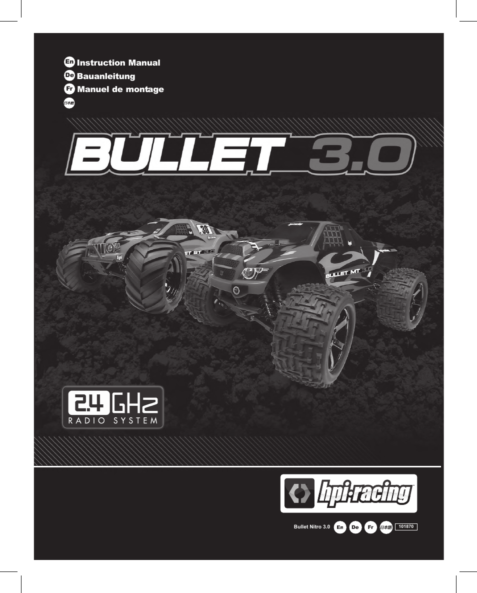 HPI Racing RTR BULLET MT 3.0 W/2.4GHZ User Manual | 44 pages