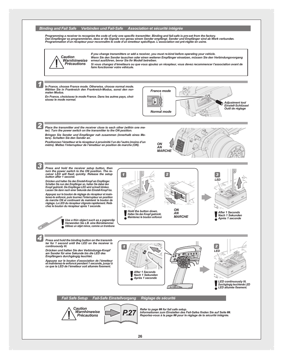 P.27 | HPI Racing RTR BULLET MT 3.0 W/2.4GHZ User Manual | Page 26 / 44