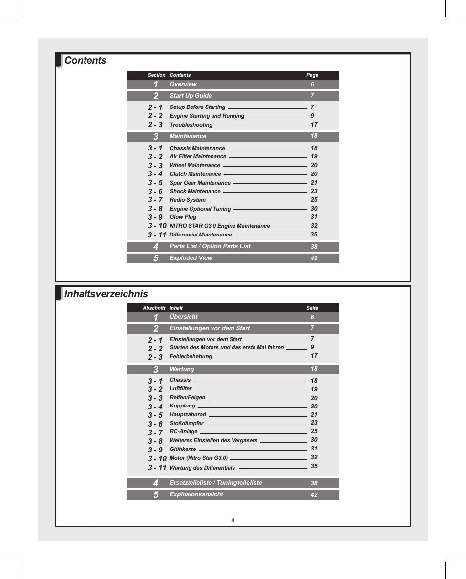 HPI Racing RTR BULLET MT 3.0 W/2.4GHZ User Manual | Page 4 / 44