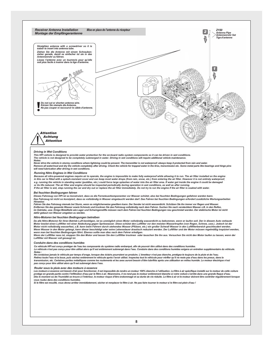 Bullet_30_st-mt_pg08.pdf | HPI Racing RTR BULLET MT 3.0 W/2.4GHZ User Manual | Page 8 / 44
