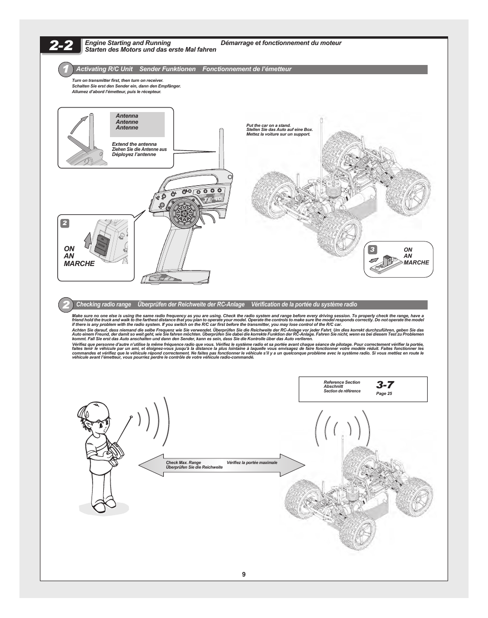 Bullet_30_st-mt_pg09.pdf, On an marche | HPI Racing RTR BULLET MT 3.0 W/2.4GHZ User Manual | Page 9 / 44