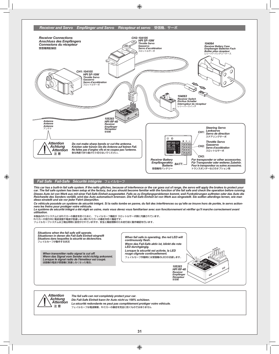 HPI Racing RTR FIRESTORM 10T 2.4 User Manual | Page 31 / 60