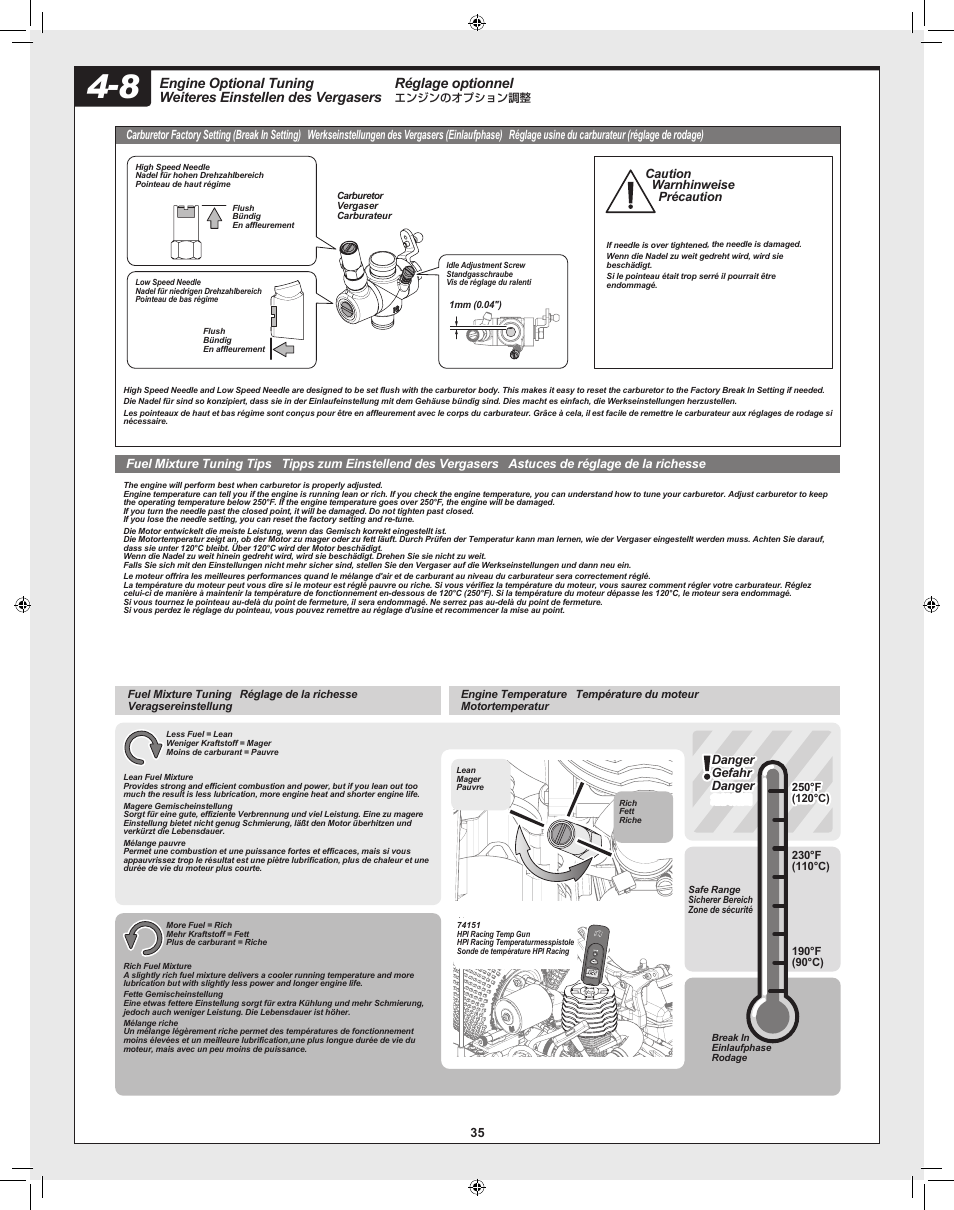 Réglage optionnel | HPI Racing RTR FIRESTORM 10T 2.4 User Manual | Page 35 / 60