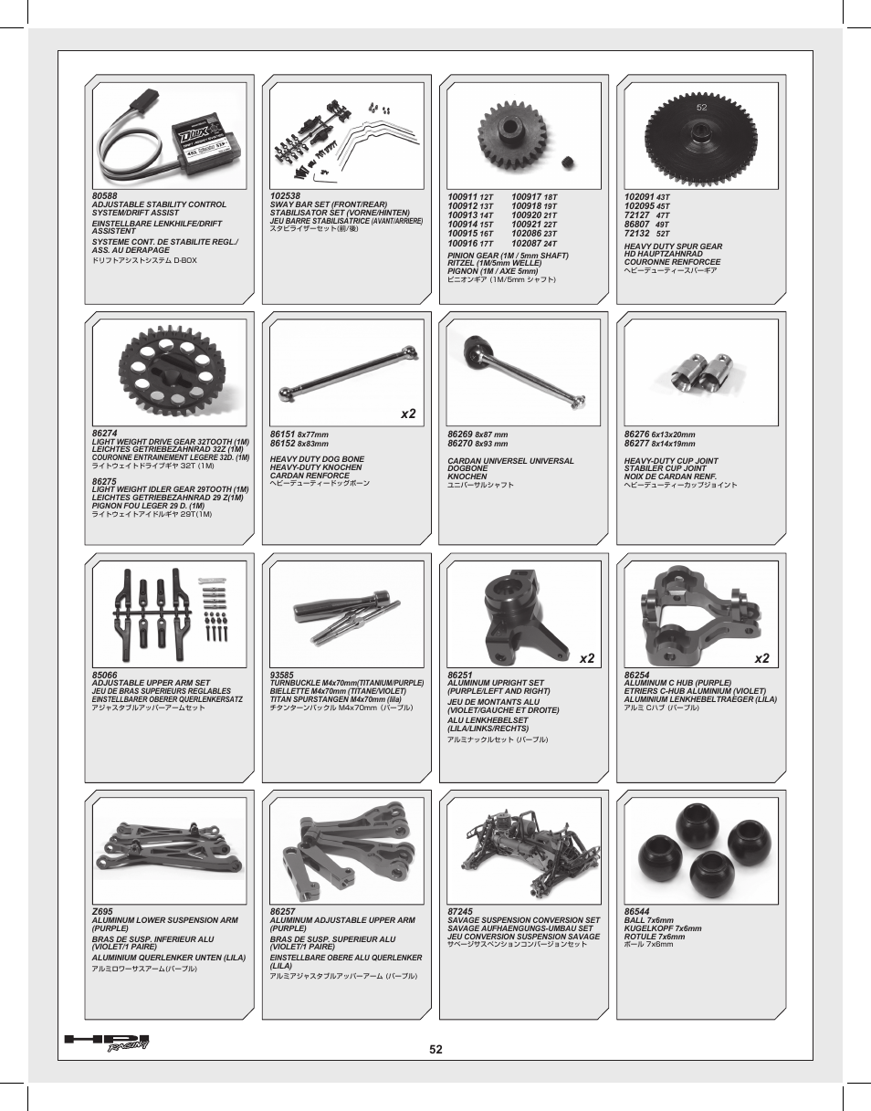 HPI Racing Savage Flux User Manual | Page 52 / 56