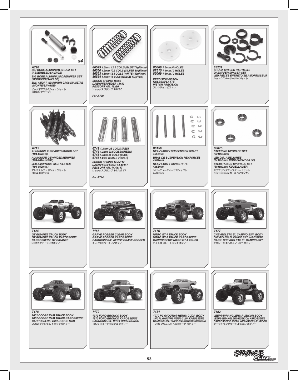 HPI Racing Savage Flux User Manual | Page 53 / 56