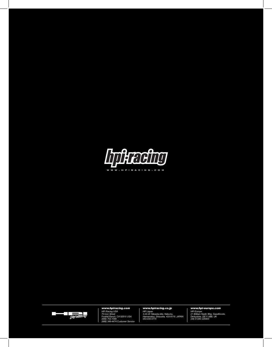 HPI Racing Savage Flux User Manual | Page 56 / 56