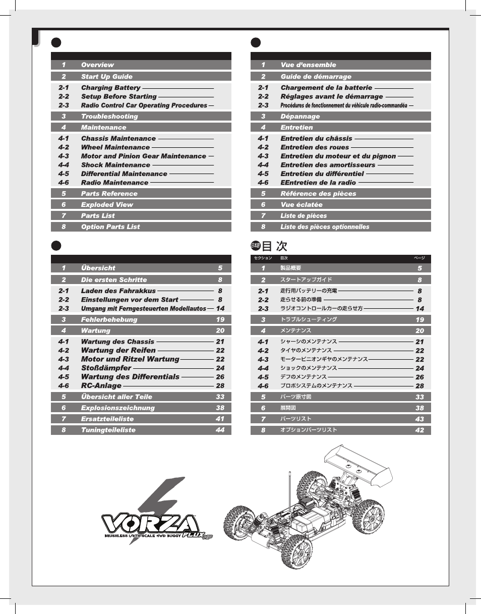 HPI Racing Vorza User Manual | Page 4 / 48