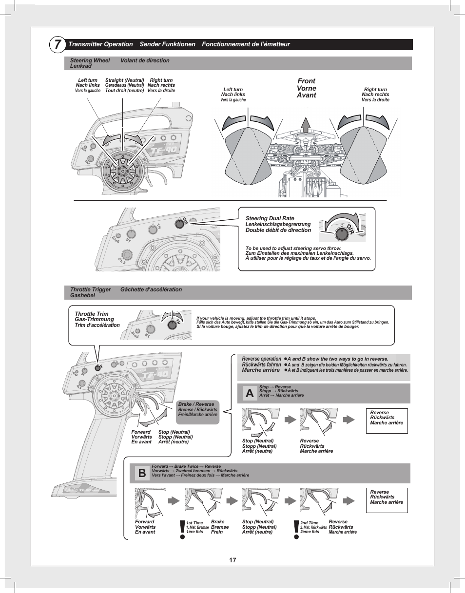 Front vorne avant | HPI Racing Bullet Flux User Manual | Page 17 / 48