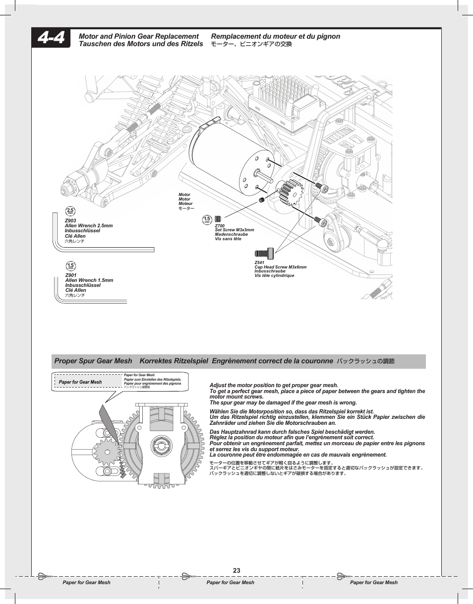 Entretien du cardan arrière et de l’essieu de roue | HPI Racing Bullet Flux User Manual | Page 23 / 48