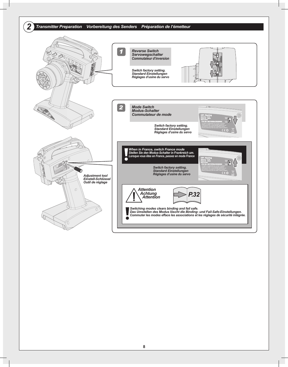 P.32 | HPI Racing Bullet Flux User Manual | Page 8 / 48