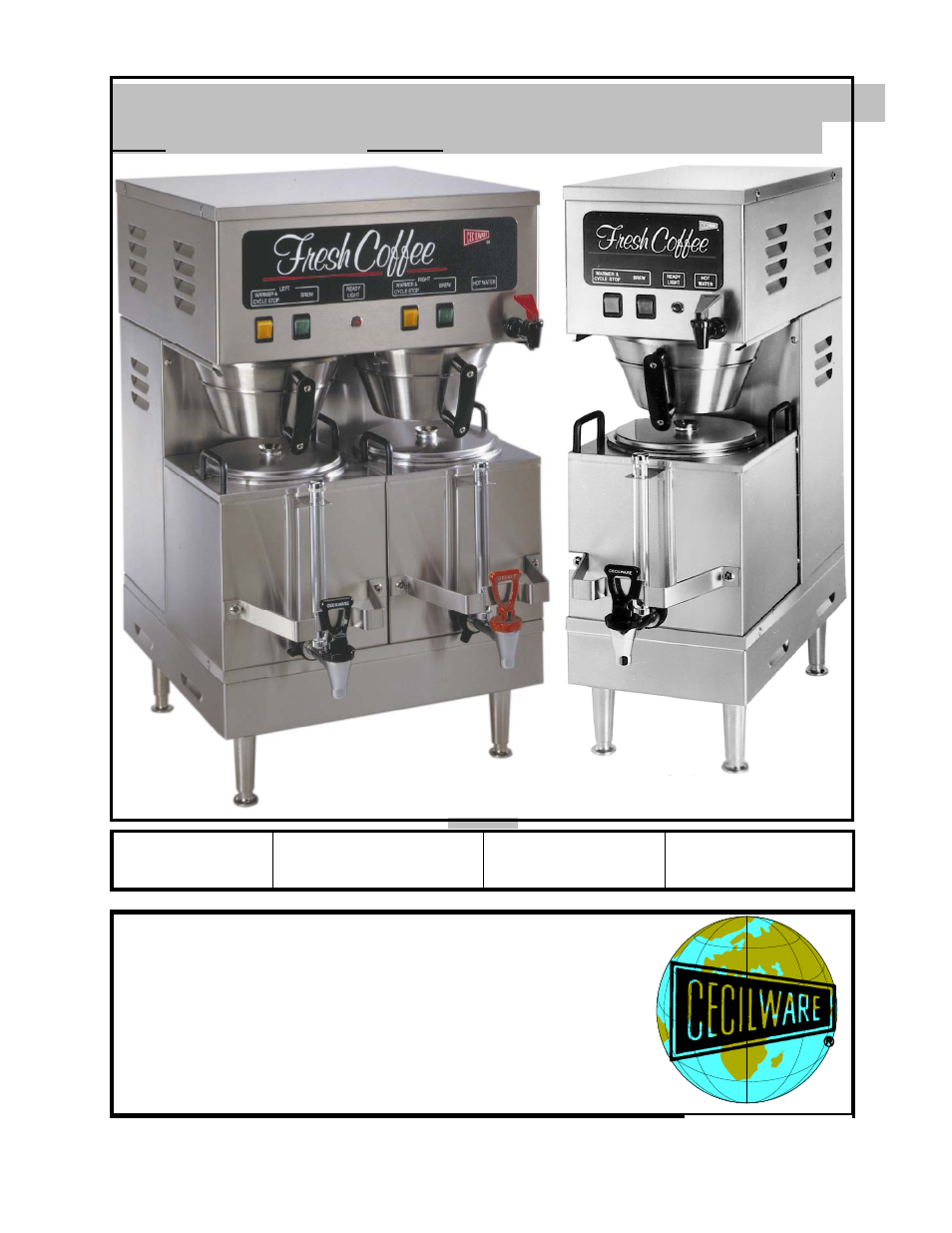 Cecilware BC2 User Manual | 18 pages