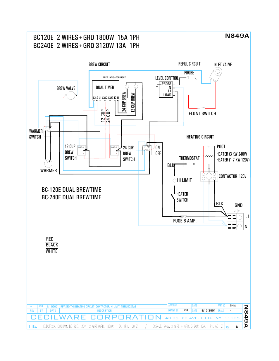 Cecilware BC2 User Manual | Page 15 / 18