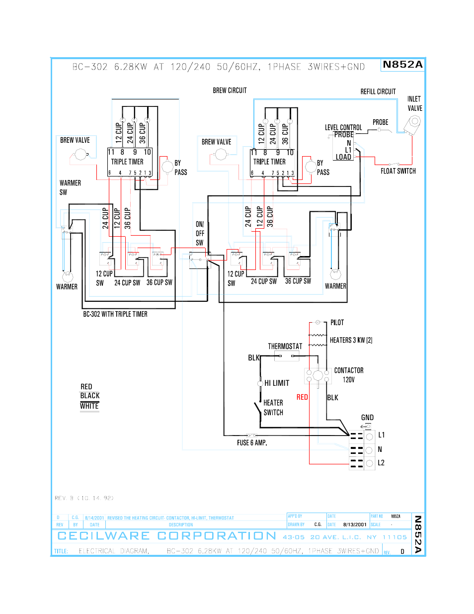 Cecilware BC2 User Manual | Page 18 / 18