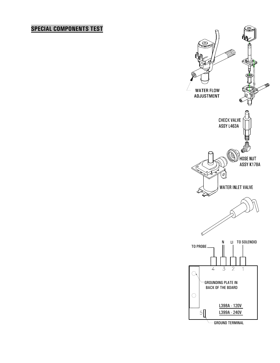 Special components test | Cecilware BC2 User Manual | Page 7 / 18
