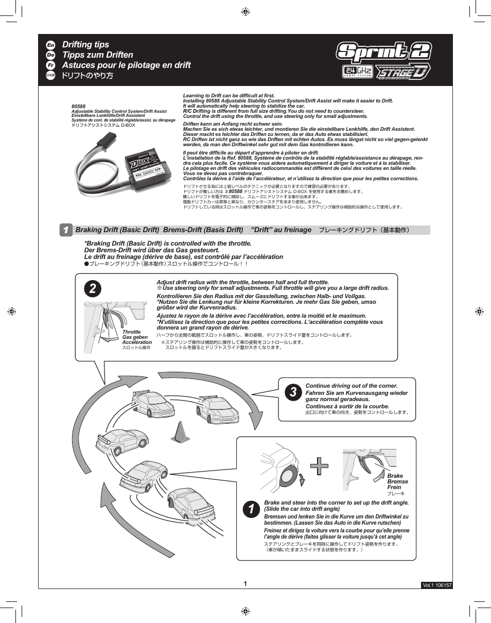 HPI Racing Sprint 2 Drift User Manual | 2 pages