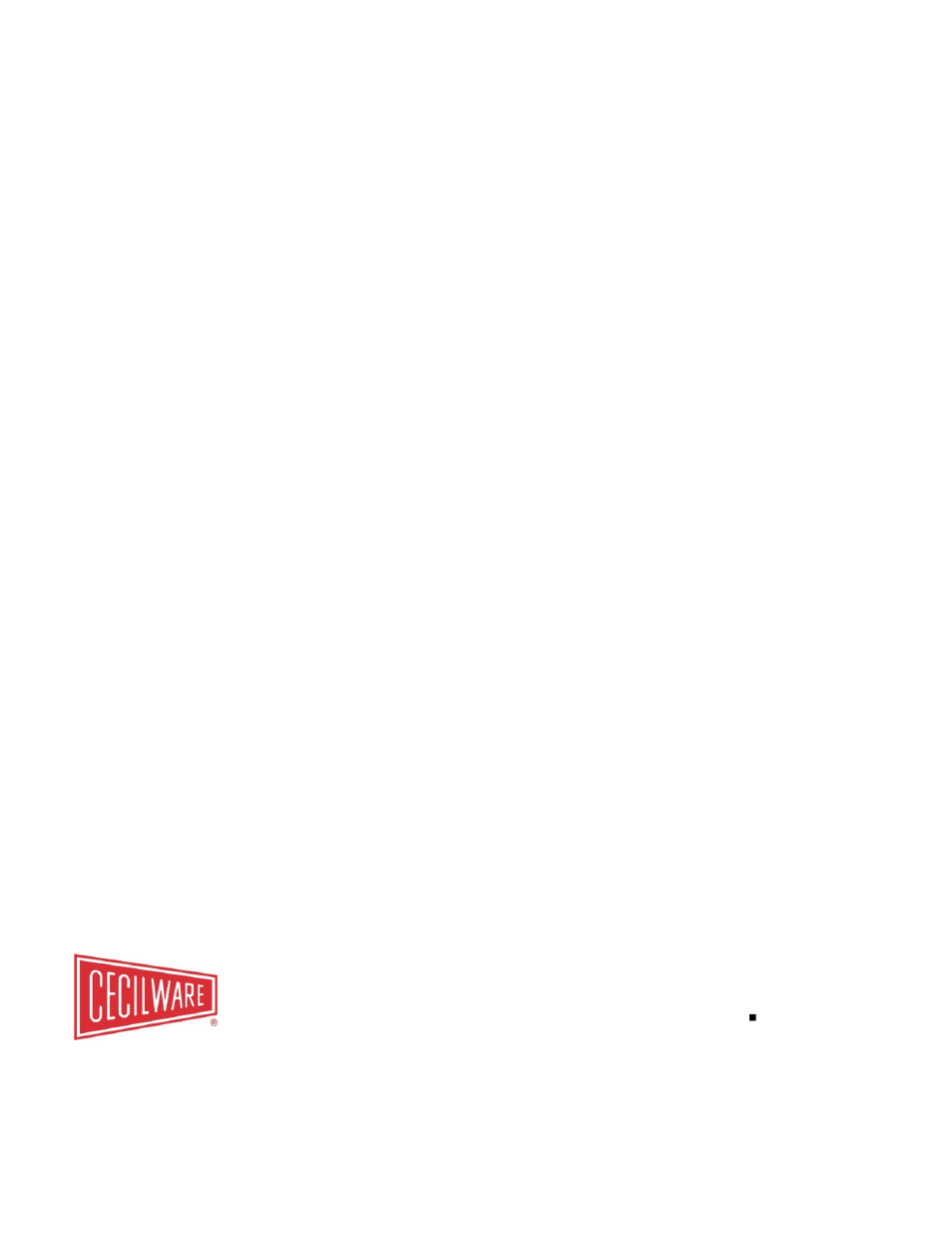 Cecilware corporation | Cecilware CT-500 User Manual | Page 12 / 12