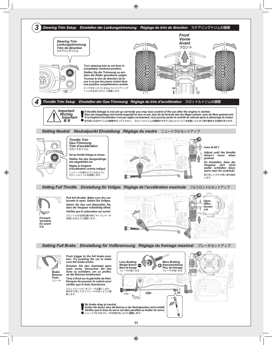 Front vorne avant | HPI Racing Savage XL 5.9 User Manual | Page 11 / 60