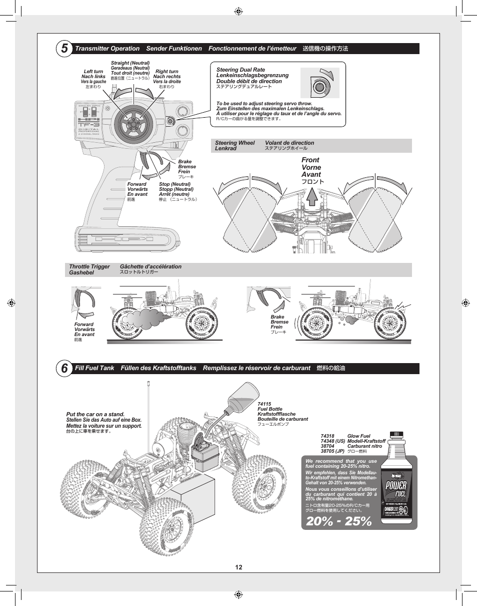 Front vorne avant | HPI Racing Savage XL 5.9 User Manual | Page 12 / 60