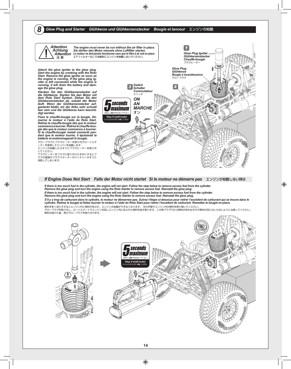 On an marche | HPI Racing Savage XL 5.9 User Manual | Page 14 / 60