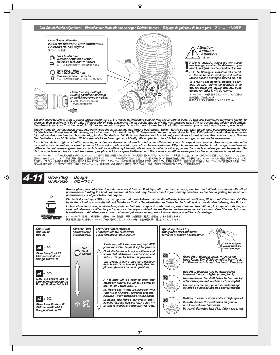 Bougie, Glow plug glühkerze | HPI Racing Savage XL 5.9 User Manual | Page 37 / 60