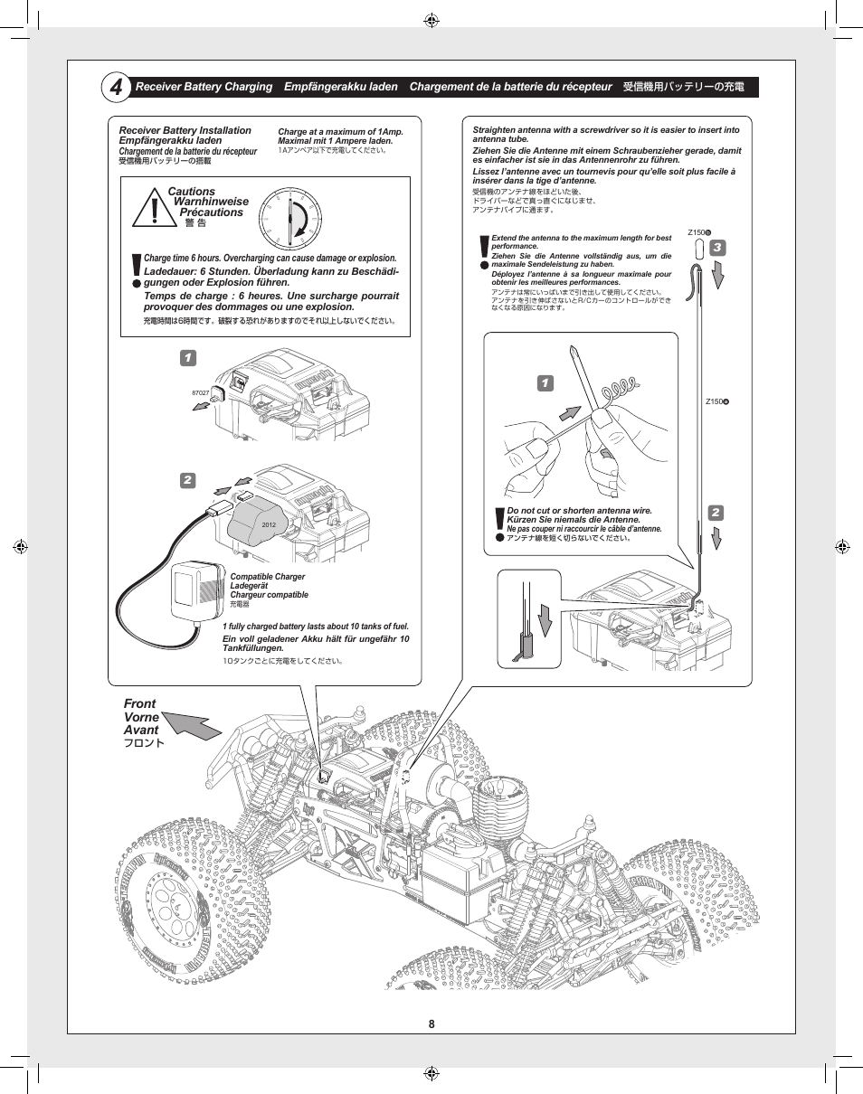 Front vorne avant | HPI Racing Savage XL 5.9 User Manual | Page 8 / 60