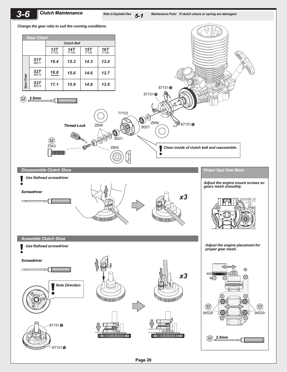 12005-1_pg20.ai, Clutch maintenance | HPI Racing Helfire RTR User Manual | Page 20 / 44