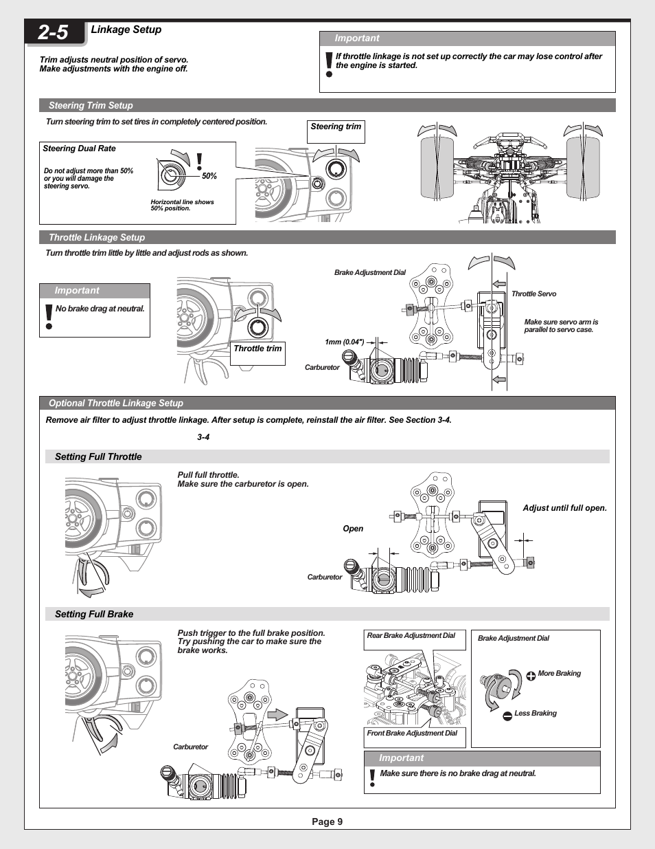 12005-1_pg09.ai, Linkage setup | HPI Racing Helfire RTR User Manual | Page 9 / 44