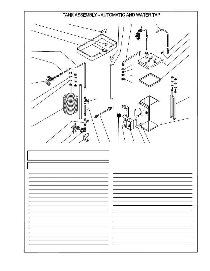Parts list | Cecilware 2000 User Manual | Page 10 / 25