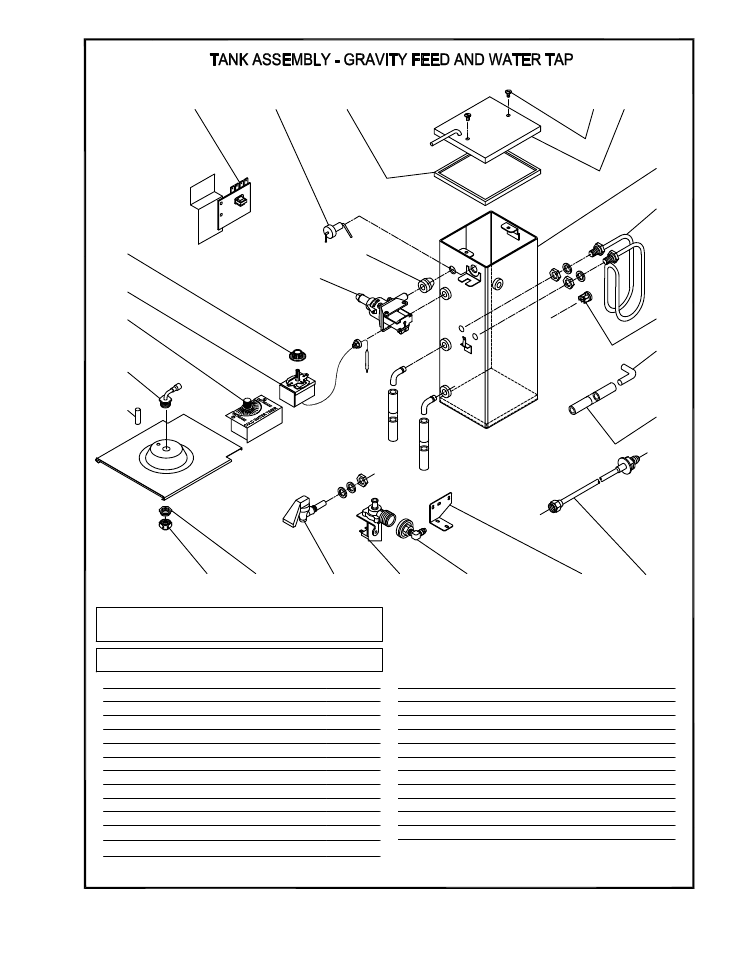 Parts list | Cecilware 2000 User Manual | Page 11 / 25