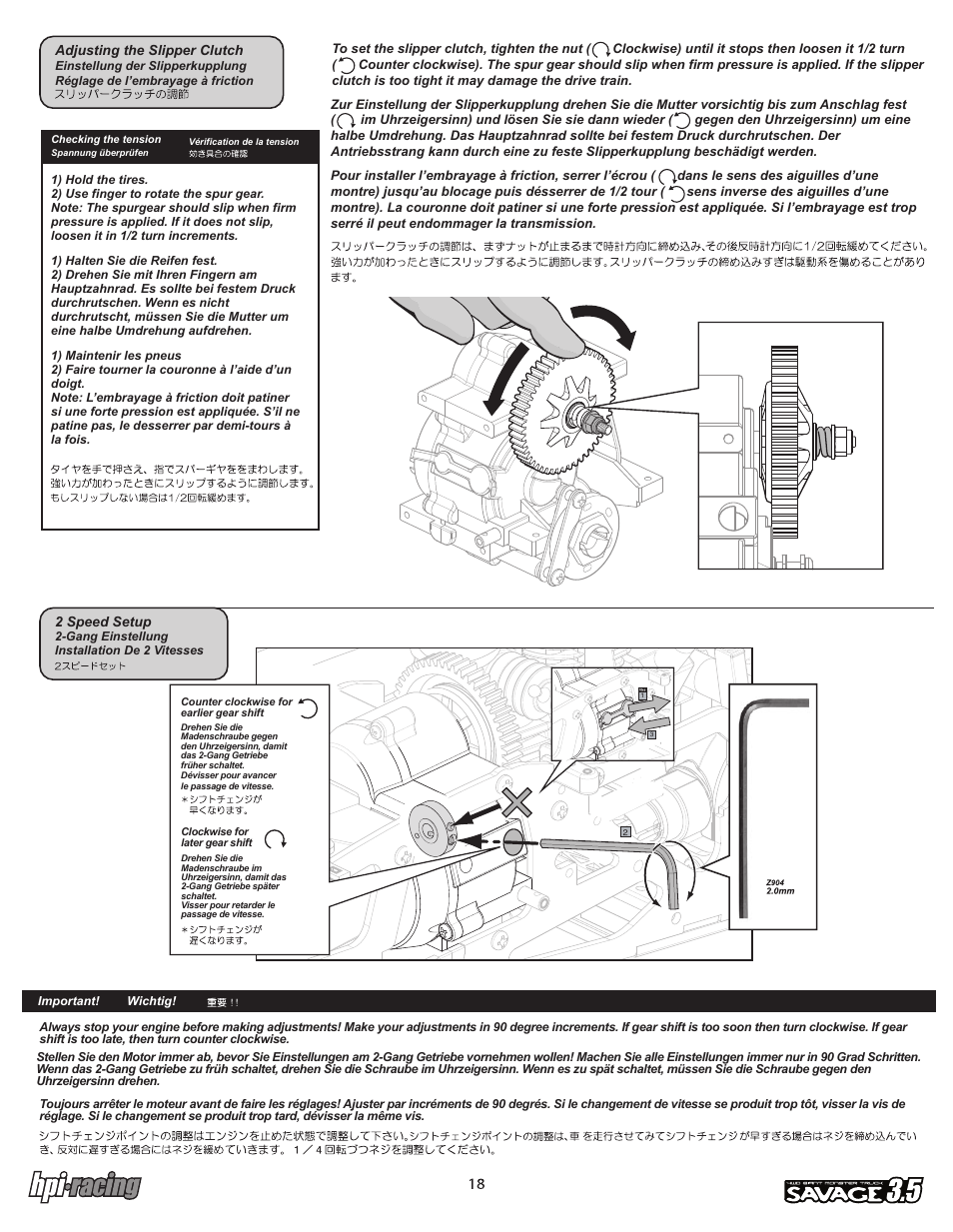 I-12881-1_p18.pdf | HPI Racing Savage 3.5 User Manual | Page 18 / 68