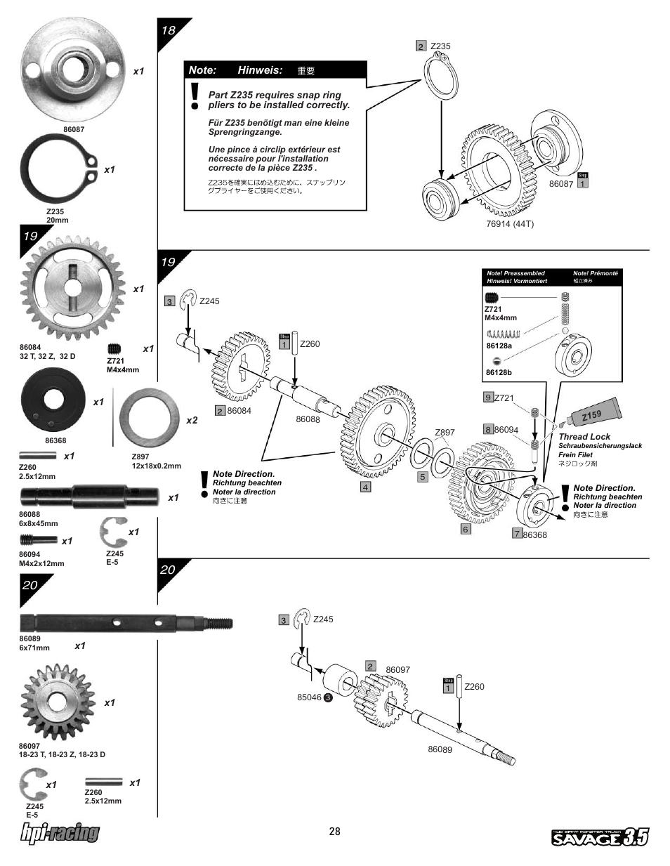 I-12881-1_p28.pdf | HPI Racing Savage 3.5 User Manual | Page 28 / 68