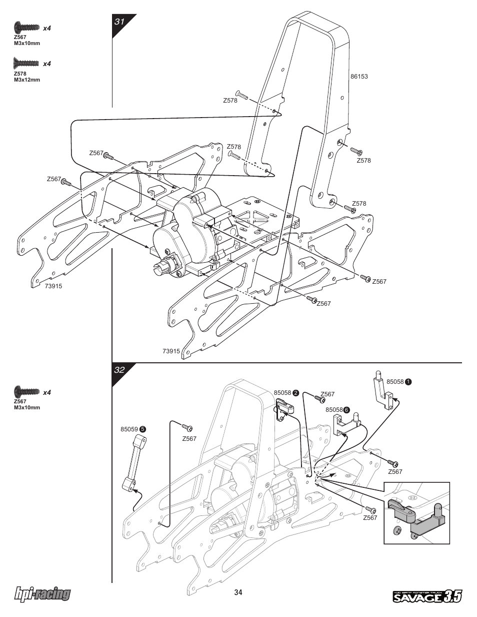 I-12881-1_p34.pdf | HPI Racing Savage 3.5 User Manual | Page 34 / 68