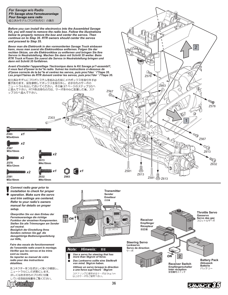 I-12881-1_p36.pdf | HPI Racing Savage 3.5 User Manual | Page 36 / 68