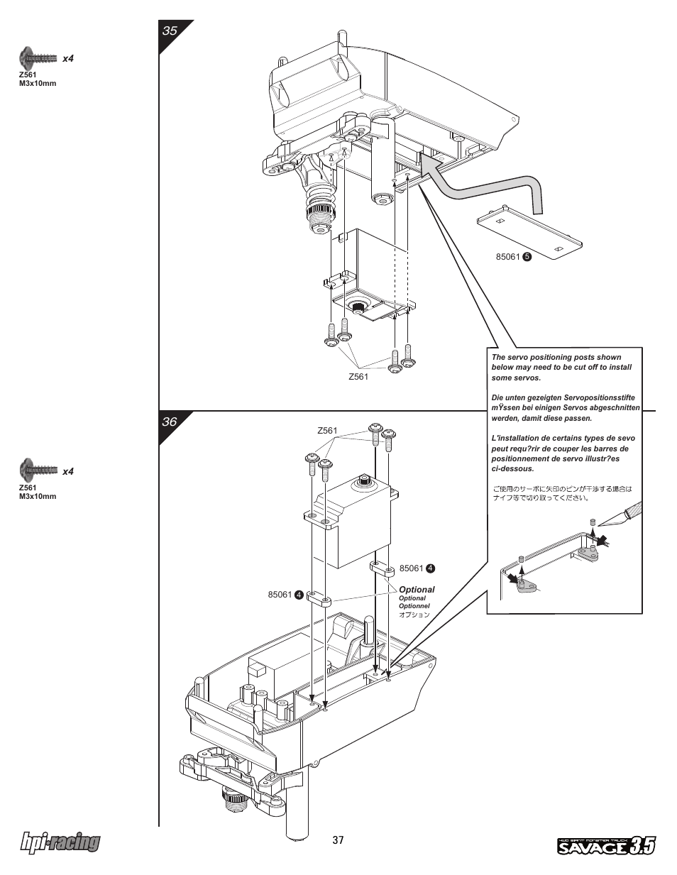 I-12881-1_p37.pdf | HPI Racing Savage 3.5 User Manual | Page 37 / 68
