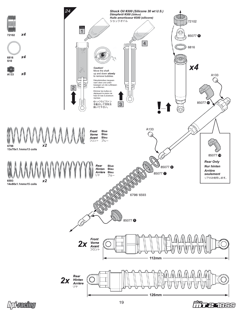 Mt2_ss_19.pdf, X4 2x 2x | HPI Racing Nitro RS4 MT 2 18SS+ User Manual | Page 19 / 44