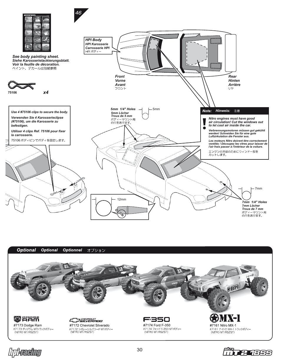 Mt2_ss_30.pdf | HPI Racing Nitro RS4 MT 2 18SS+ User Manual | Page 30 / 44