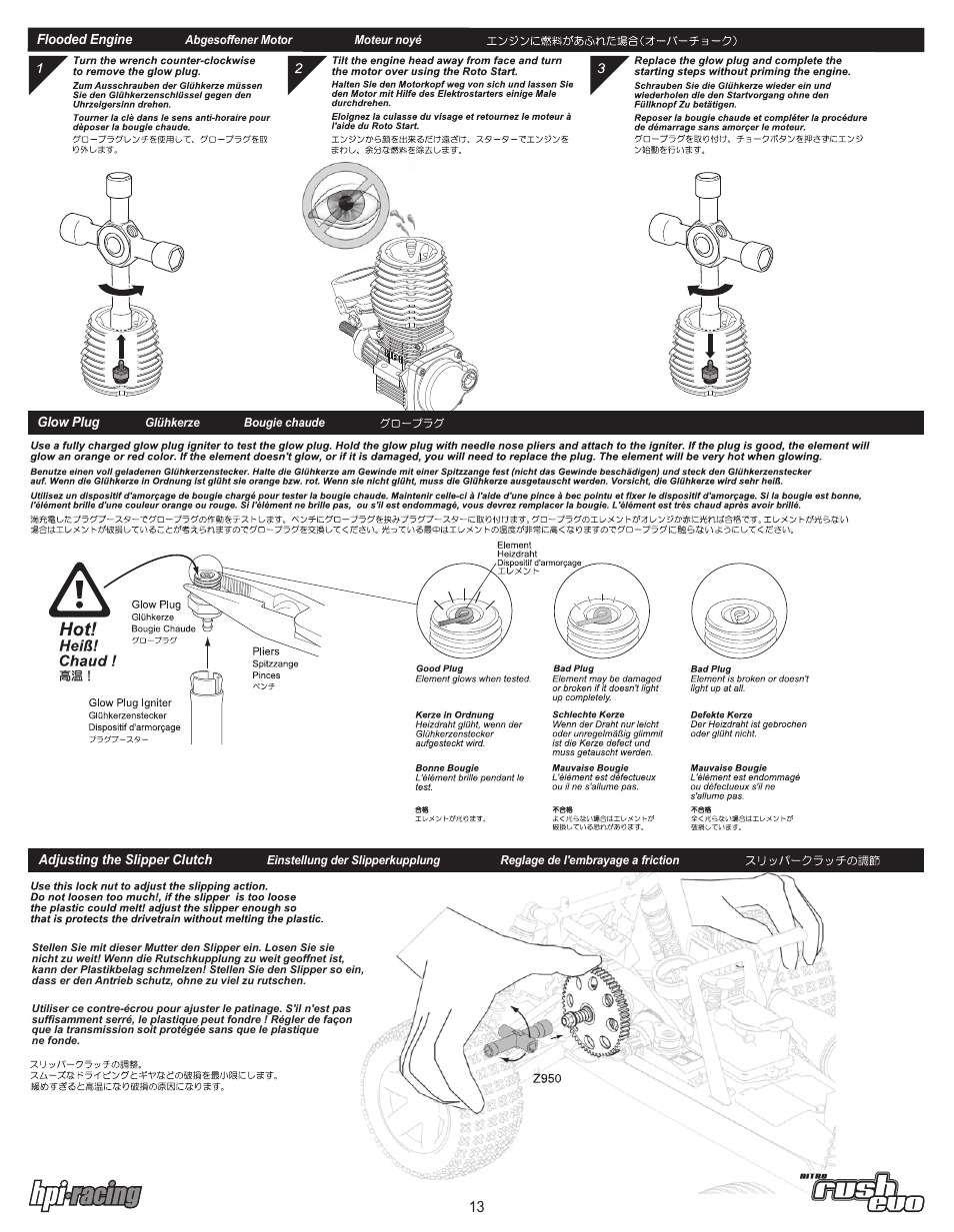 HPI Racing Rush Evo User Manual | Page 13 / 24