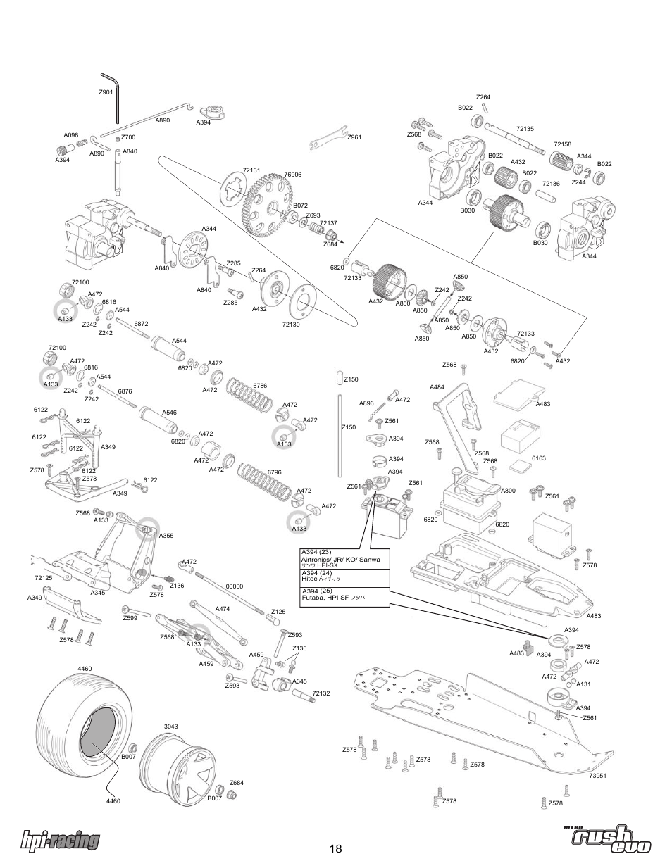 HPI Racing Rush Evo User Manual | Page 18 / 24