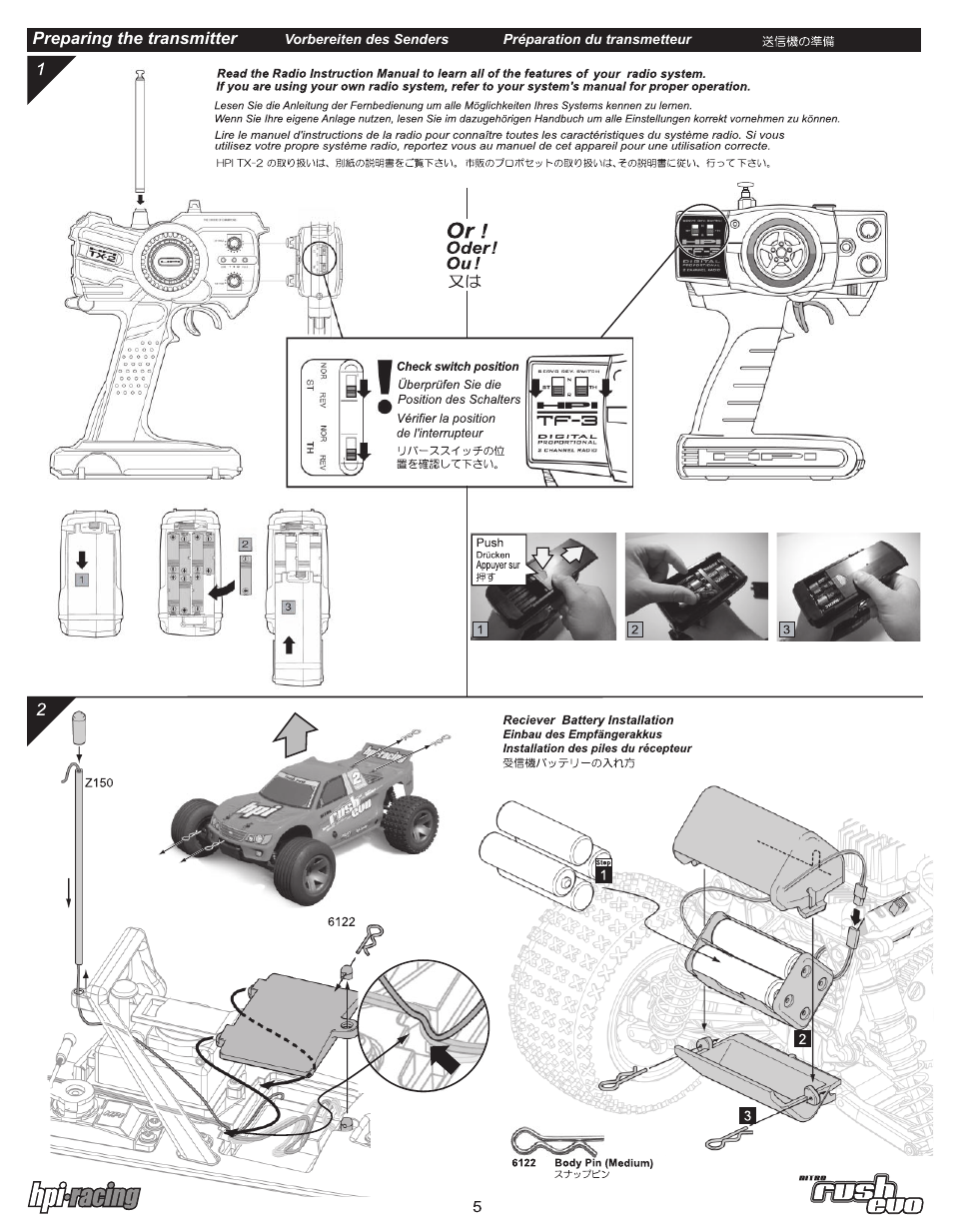 HPI Racing Rush Evo User Manual | Page 5 / 24