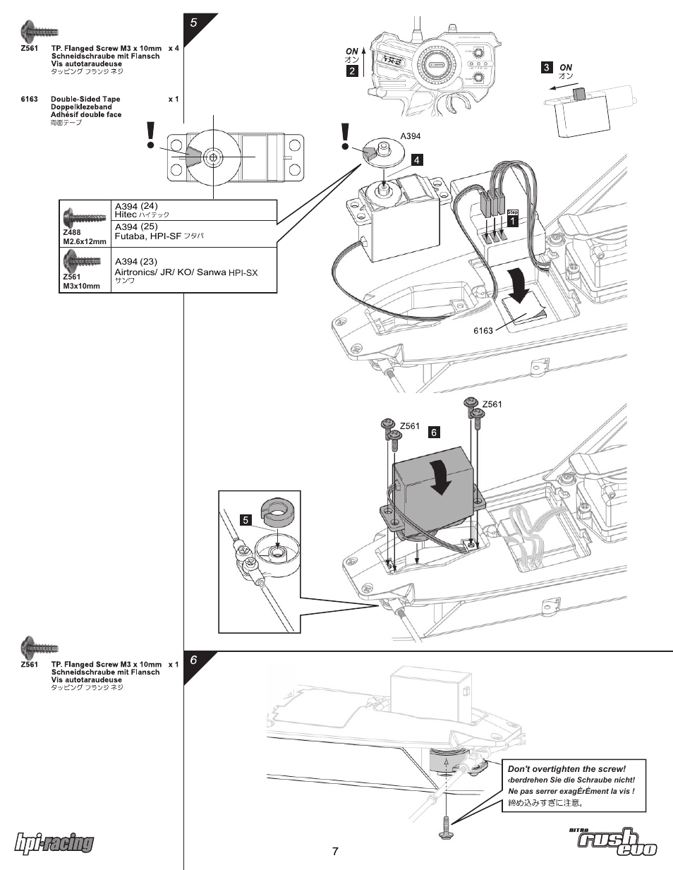 HPI Racing Rush Evo User Manual | Page 7 / 24
