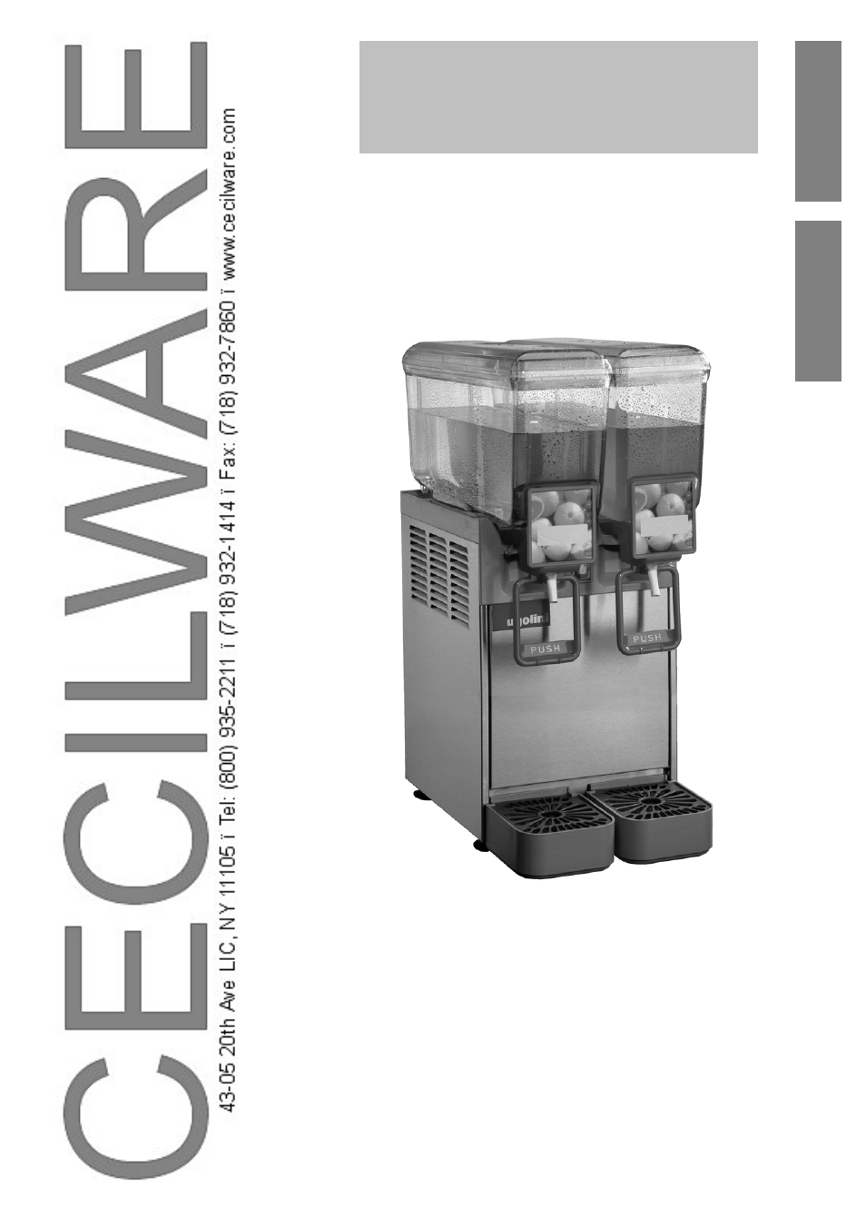 Cecilware 8/1 User Manual | 20 pages