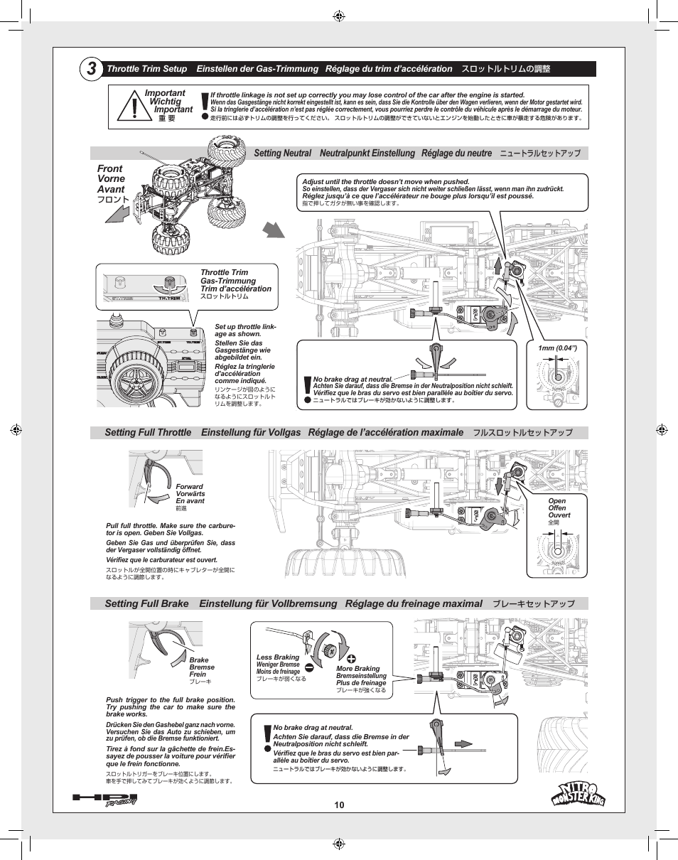 Front vorne avant | HPI Racing Nitro Monster King User Manual | Page 10 / 60