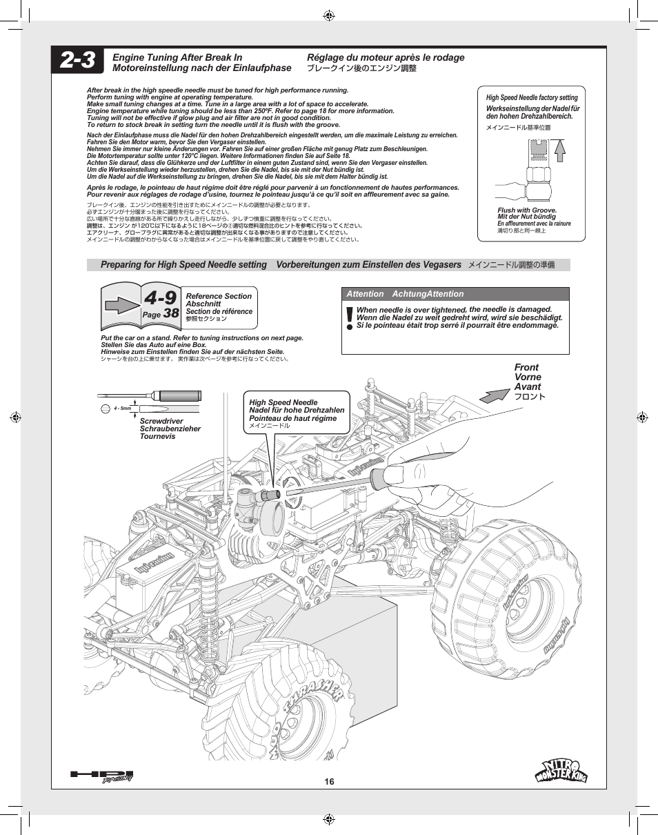 HPI Racing Nitro Monster King User Manual | Page 16 / 60