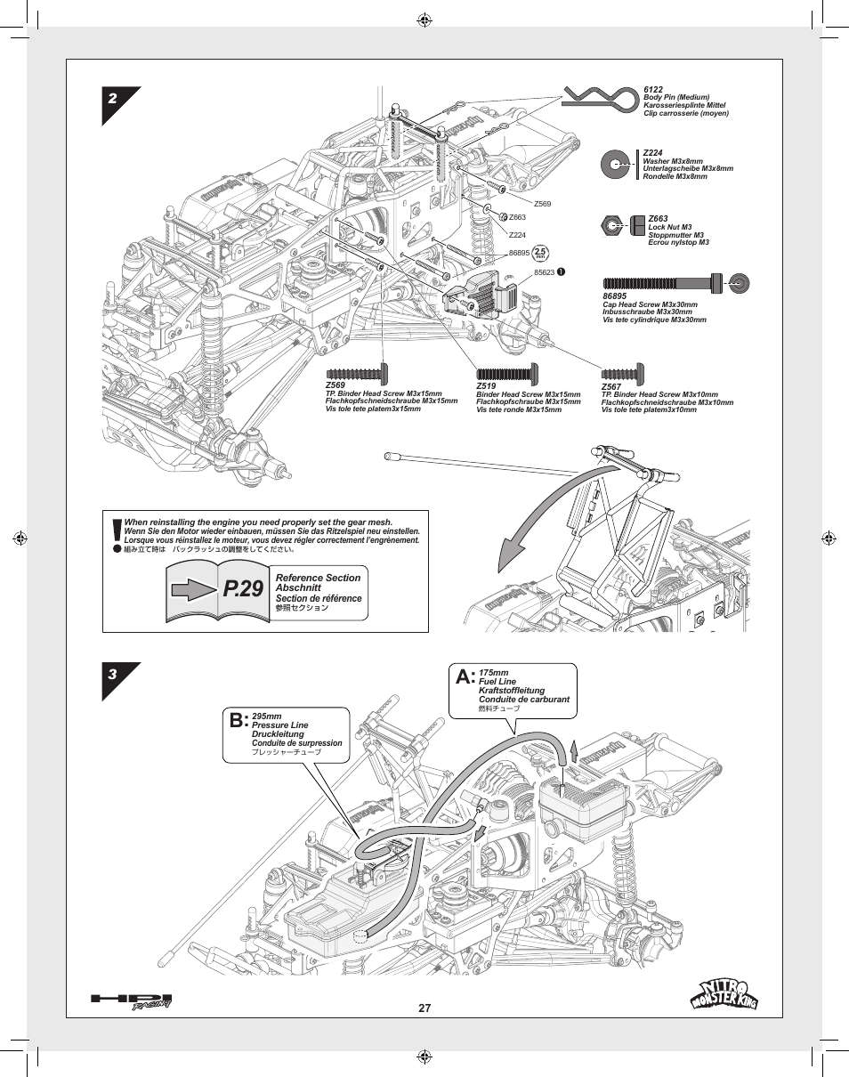 P.29, A: b | HPI Racing Nitro Monster King User Manual | Page 27 / 60